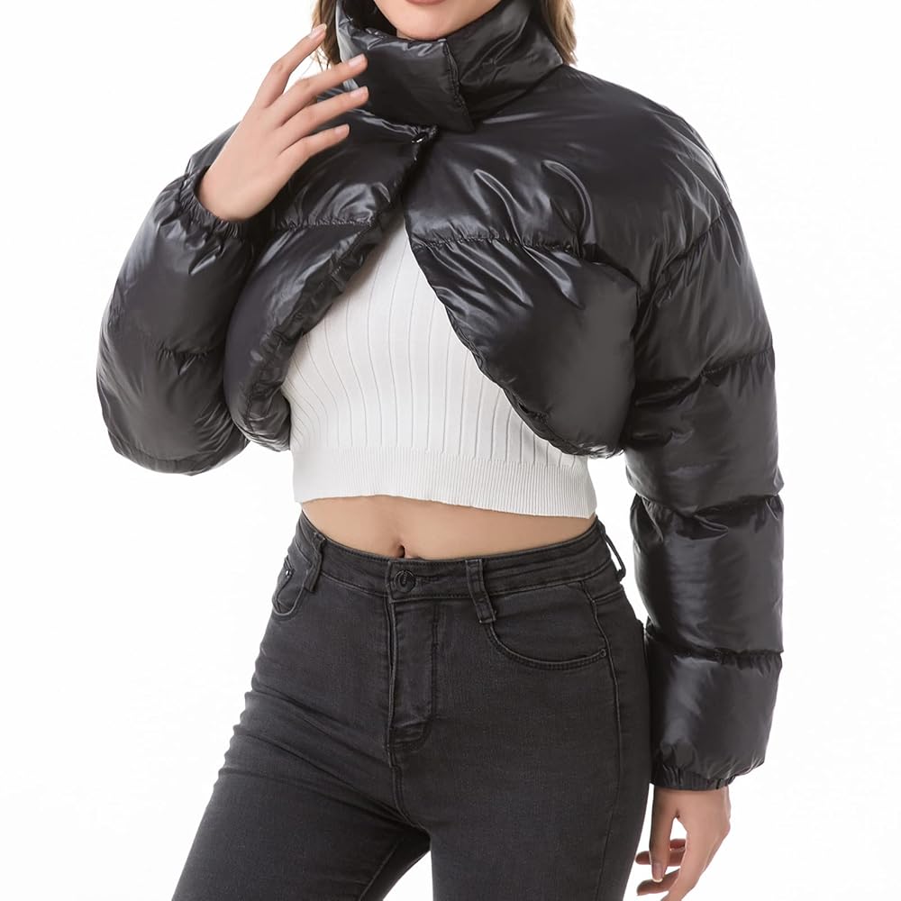 ジャケット・アウター CUP AND CONE Puff Jacket 2024aw Women's Short Puffer Punk Hip Hop Dance Sexy Rave Cloth